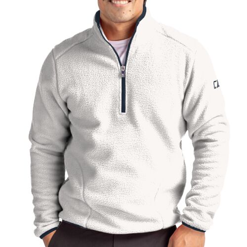 Cutter & Buck Cascade Eco Sherpa Fleece Mens Quarter Zip Jacket Thumbnail
