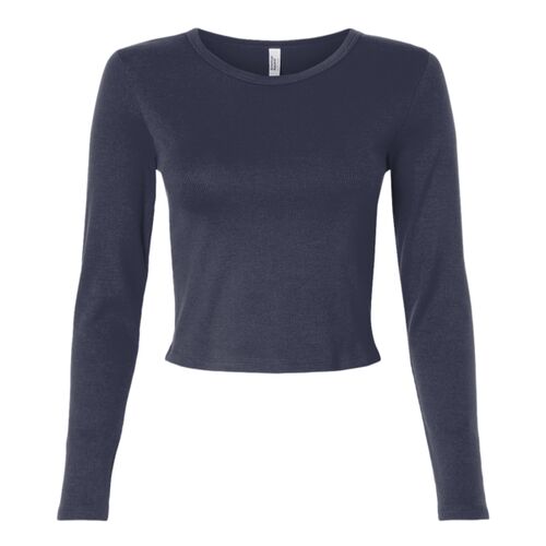 Women's Baby Rib Long Sleeve Cropped Tee Thumbnail